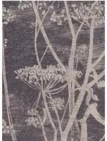 Cole & Son Carta da parati Cow Parsley - Schwarz/ Hellbraun