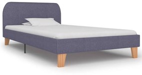 Giroletto Senza Materasso Grigio Chiaro 90x200 Cm Tessuto /