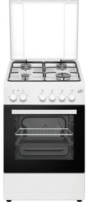 Cucina a gas con forno DAYA CG50FE bianco L 49.8 x P 55.5 cm