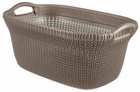 Cesto Portabiancheria Knit 40 L Marrone Metallizzato /