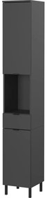 Mobile per bagno color antracite alto e stretto 30x190 cm Arcena – Germania
