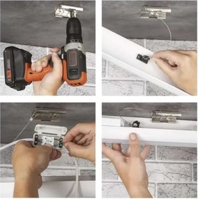 Lampada sottopensile LED/60W/230V 4000K 150 cm