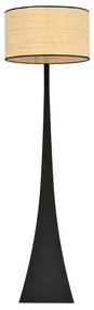 Piantana Contemporaneo Indra Acciaio Nero Marrone 1 Luce E27 Ip20