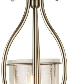 Lampadario Contemporaneo Silhouette Acciaio Ottone Vetro 3 Luci E14