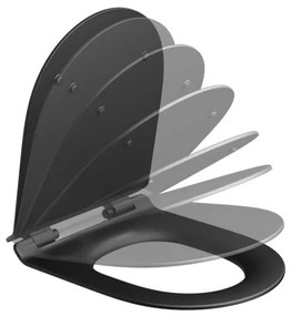 Ravak X01862 - Sedile WC a chiusura rallentata SoftClose VITA SLIM, nero