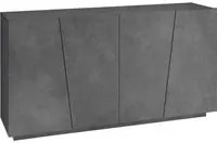 Madia per Soggiorno Moderna con 4 ante 158,5x43x86cm - GALAXIA Colore: ardesia