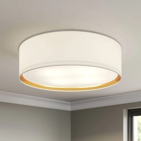 TK Lighting Plafoniera Bilbao, bianco/oro, Ø 60 cm