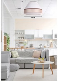 Duolla - Plafoniera AVIGNON 1xE27/15W/230V diametro 50 cm bianco/beige