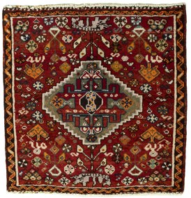 Shiraz Tappeto persiano 60x60 Rosso (Iran) Annodato A Mano