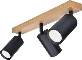 Brilagi - Faretto SELE 3xGU10/30W/230V nero/finitura rovere