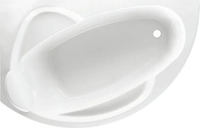 Vasca guscio SAMOA bianco 150 x 85 cm senza telaio con schienale sx