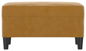 Panca marrone 70x35x41 cm in velluto