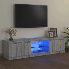 Mobile Porta Tv Con Luci Led Grigio Sonoma 140x40x35,5 Cm /