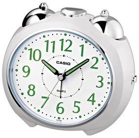 Casio - Orologio a sveglia 1xLR14 bianco/cromo