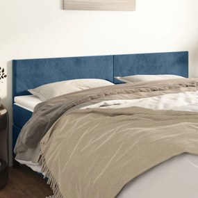 Testiere 2 Pz Blu Scuro 100x5x78/88 Cm İn Velluto /