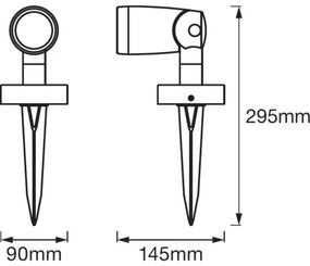 Ledvance - Lampada LED RGB da esterno SMART+ SPOT LED/4.5W/230V IP65 Wi-Fi