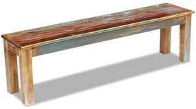 Panca in legno massello di recupero 160x35x46 cm