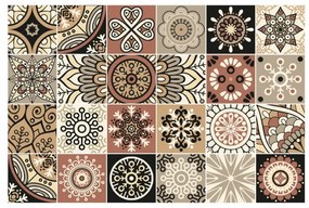 Set di 24 adesivi murali Piastrelle adesive, 15 x 15 cm Piura - Ambiance