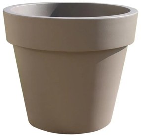 Vaso per piante e fiori SUPER in polietilene tortora H 43 cm Ø 50 cm