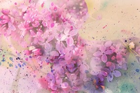 Stampa su tela – Ramo fiorito rosa