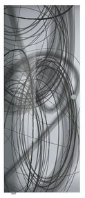 Anta per porta scorrevole esterno muro Smoke in vetro nero serigrafato, L 88 x H 215 cm spessore 8 mm, apertura reversibile