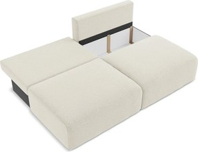 Divano color crema allungabile/con contenitore 216 cm Kalena – Makamii