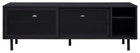 Mobile TV nero in metallo 160x55x45 cm Veep – Unique Furniture