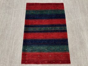 Loribaft Tappeto 80x130 Verde (Iran) Annodato A Mano