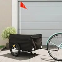 Rimorchio da Bici da Carico Nero 45 kg in Ferro 94087