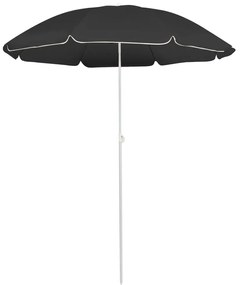 Ombrellone Giardino Con Palo İn Acciaio Antracite 180 Cm /