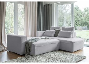 Divano letto angolare grigio chiaro (variabile) Homely Tommy - Miuform