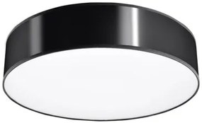 Plafoniera da Soffitto Rotonda in PVC 3xE27 ARENA 45 Nera da interno