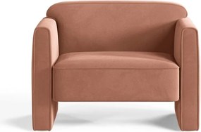 Poltrona rosa con rivestimento in velluto Abby – Micadoni