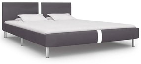 Giroletto Senza Materasso Grigio İn Similpelle 150x200 Cm /