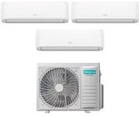 Climatizzatore Condizionatore Hisense Trial Split Inverter serie HI-COMFORT 7+9+9 con 3AMW52U4RJA R-32 Wi-Fi Integrato 7000+9000+9000