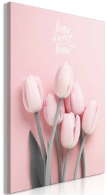 Quadro Six Tulips (1 Part) Vertical  Colore Bianco, Dimensioni e Misure 60x90