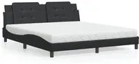 Letto con Materasso Nero 180x200 cm in Similpelle 3208880