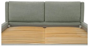 Letto matrimoniale grigio imbottito con rete inclusa 180x200 cm Dreamer – Scandic