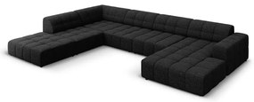 Divano angolare antracite (angolo sinistro/"U") Chicago - Cosmopolitan Design
