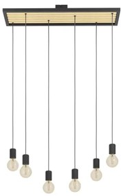 Eglo 43725 - Lampadario a sospensione con filo CONSETT 6xE27/40W/230V