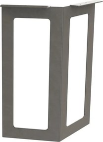 Gamba per mobili STEELMI Boomerang in acciaio trasparente lucido L 30 x P 57 x H 71 cm