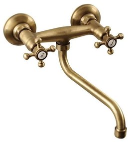 Rubinetto per lavandino color bronzo da parete (con una uscita) Antea – Sapho