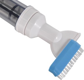 Aspirapolvere per Piscina Portatile Ø6x106-162 cm con Asta a 3 Livelli Blu e Bianco...