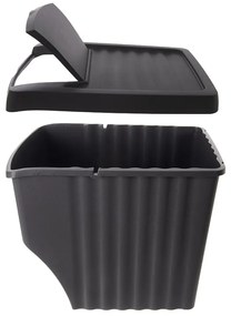 Set di cestini per la spazzatura neri in plastica per raccolta differenziata 3 pz 3x22 l – Orion