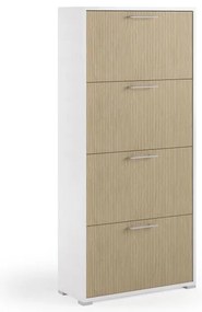 Scarpiera 4 ante doppia profondità L 67 x H 147 x P 28 cm 18 paia, beige