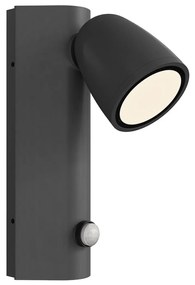 Applique da Esterno GU10 IP65 con Sensore Movimento AXIS - Grigia