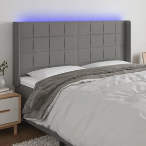 Testiera A Led Grigioscuro 183x16x118/128cm İntessuto /