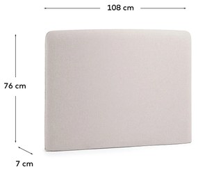 Kave Home - Testiera sfoderabile Dyla beige per letto da 90 cm
