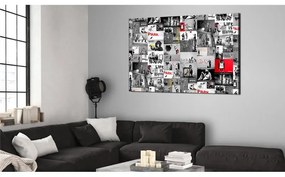 Quadro  Street Art  Banksy  Colore bianco e nero, Dimensioni e Misure 90x60