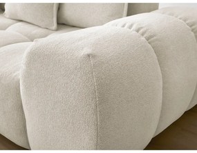 Divano angolare bianco allungabile e con contenitore (penisola a sinistra/a L) con rivestimento in ciniglia Everest – Bobochic Paris